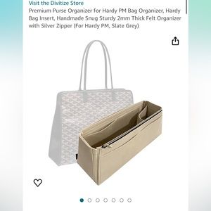 Divitize bag organizer for Goyard Hardy PM tote bag
